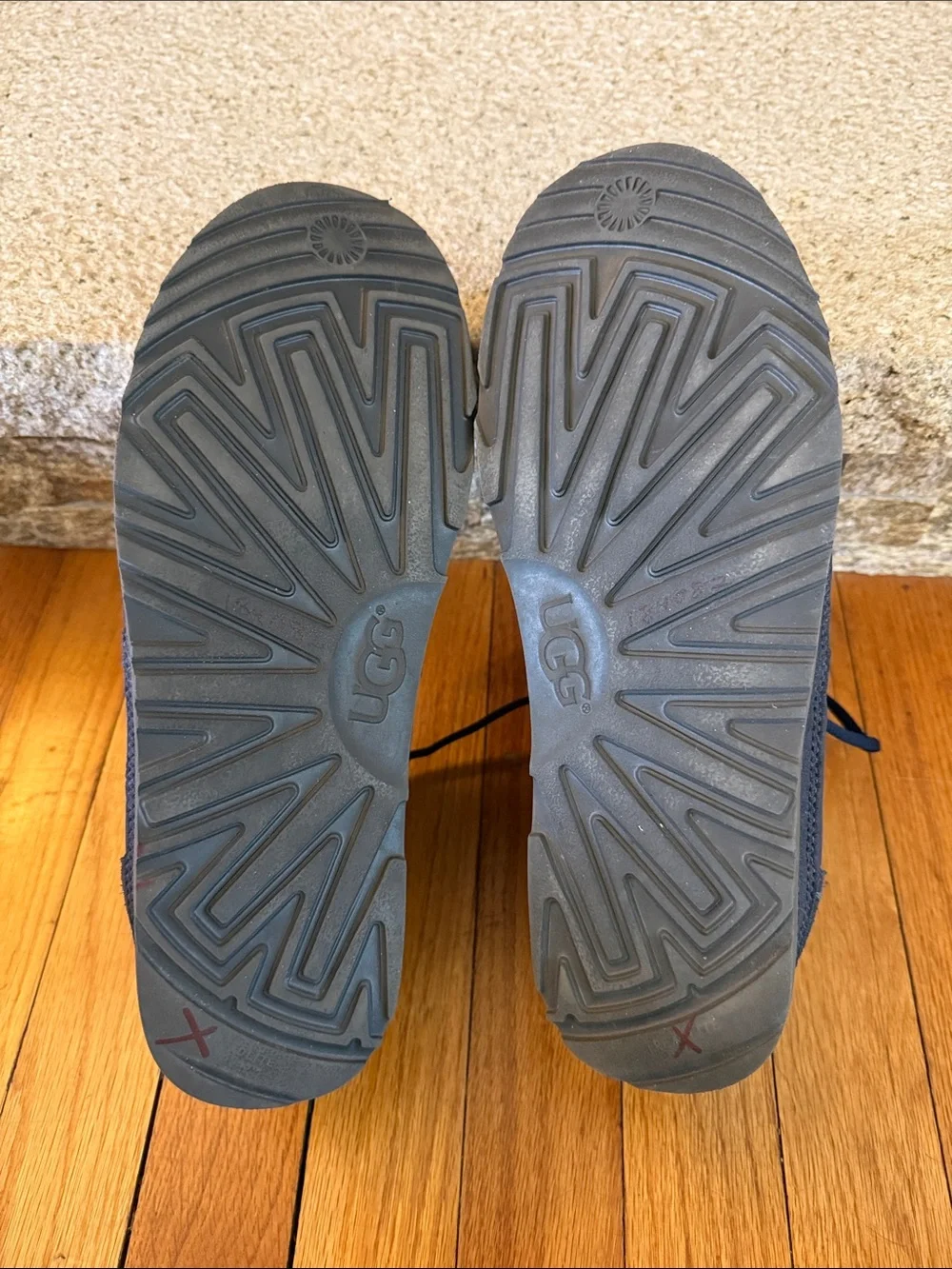 UGG Men's Navy Blue Chukka Boots - Nylon and Suede